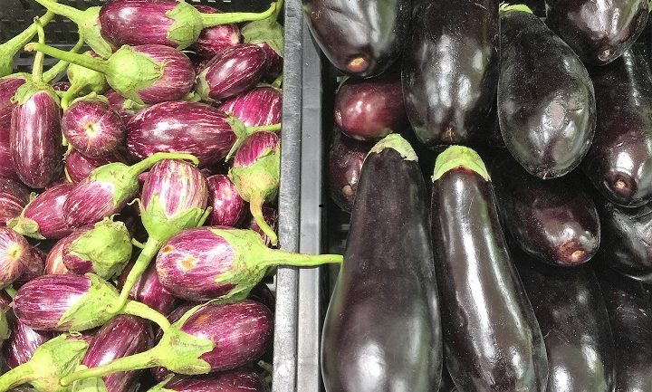 Sizes of eggplants