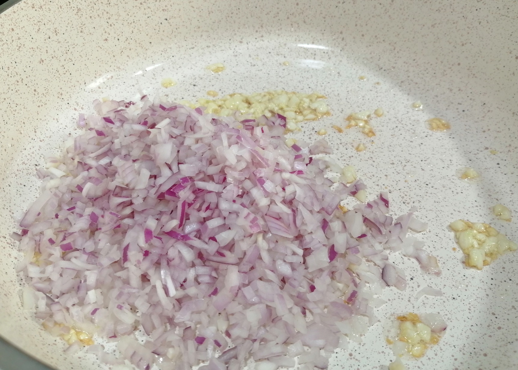 Sautee onion and garlic